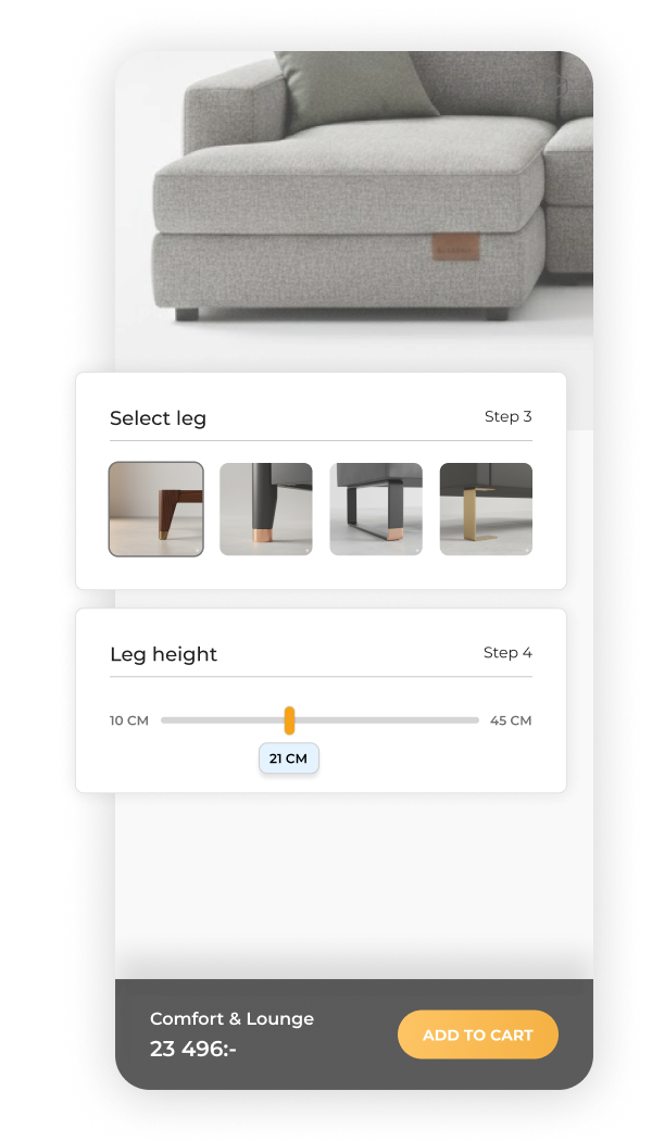 Picture of phone with example storefront
